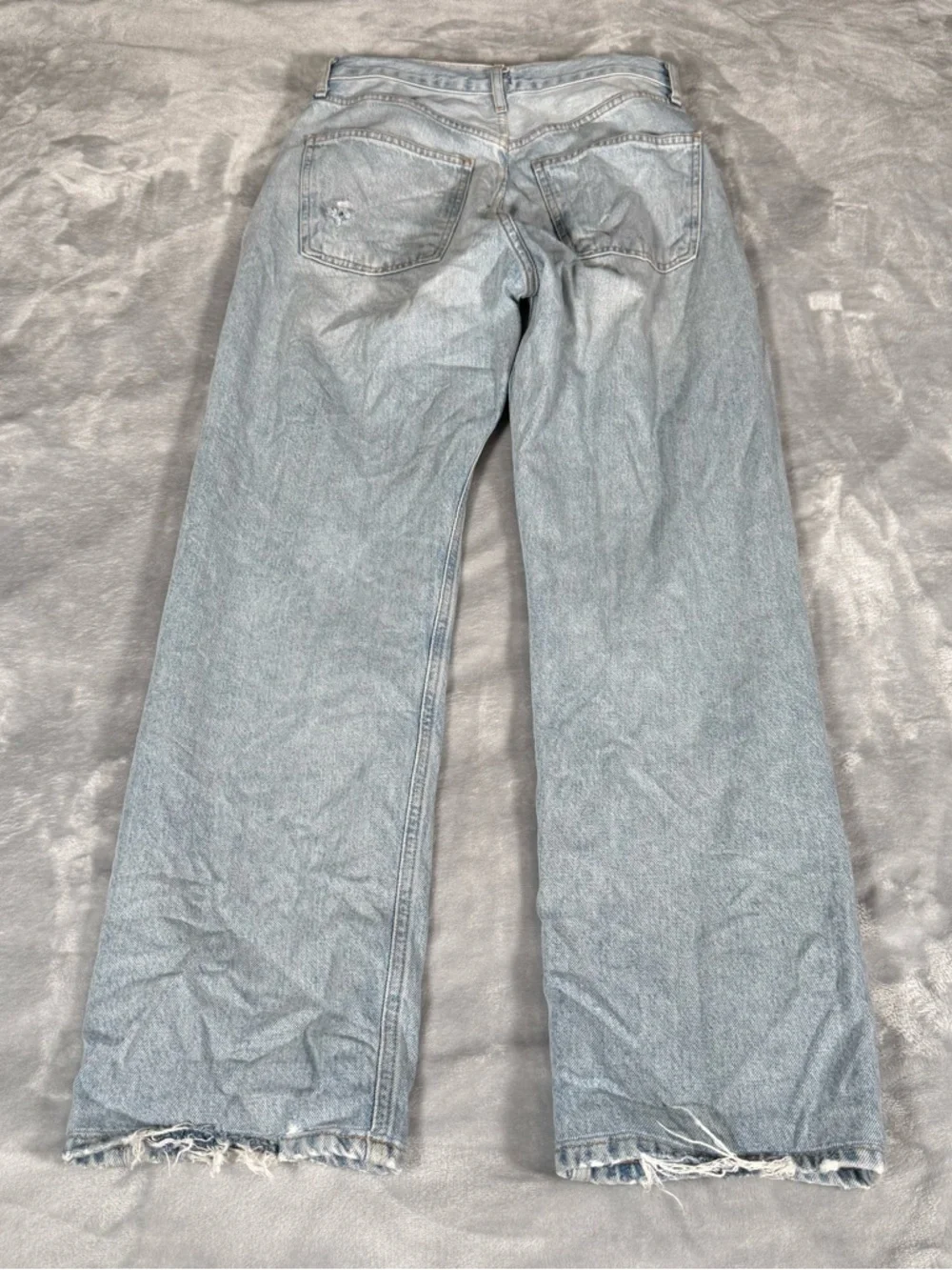 Agolde 90s Jeans Womens 28x28 (Estimated) Straight Fit High Rise Distressed - Picture 11 of 16